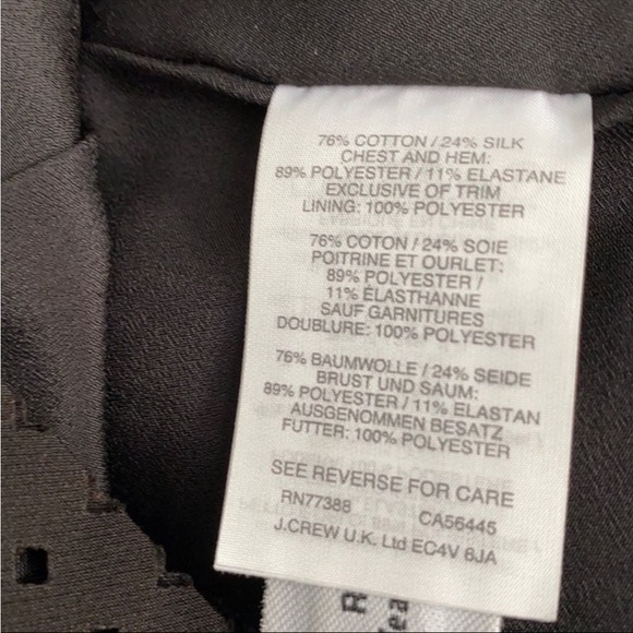 J. Crew Perforated A-Line Black Dress Size 0 - Picture 10 of 11